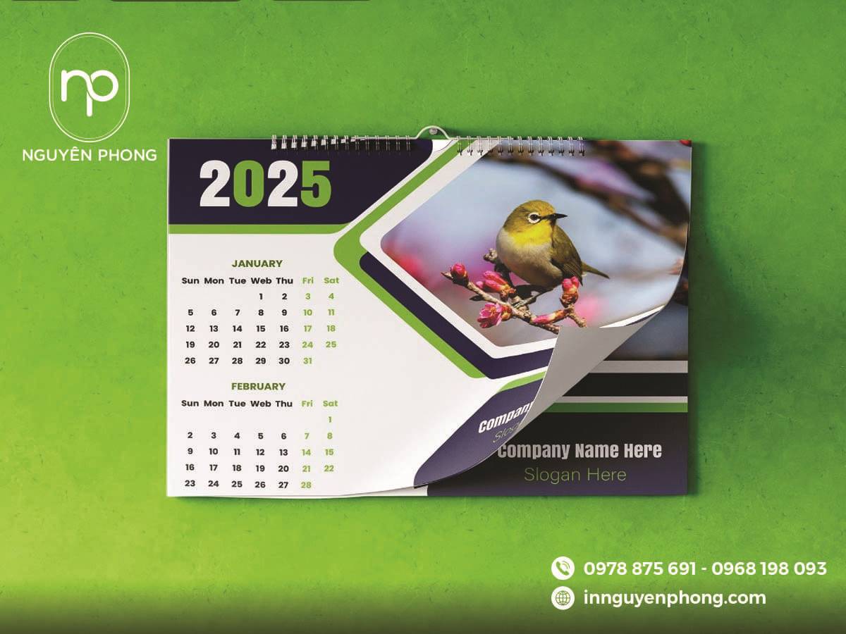 In lịch để bàn 2025 đẹp